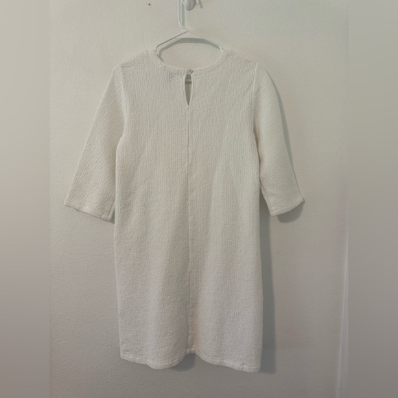 EILEEN FISHER Textured Cotton Ripple Dress 3/4 Sleeves Career Office Size XS - Picture 2 of 8